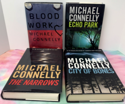 Lot of 4 Michael Connelly HC Books Blood Work Echo Park City Of Bones Narrows - £10.19 GBP