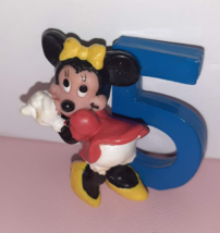 Vintage Minnie Mouse Birthday Cake Topper Figure Number 5 Disney PVC - $7.92