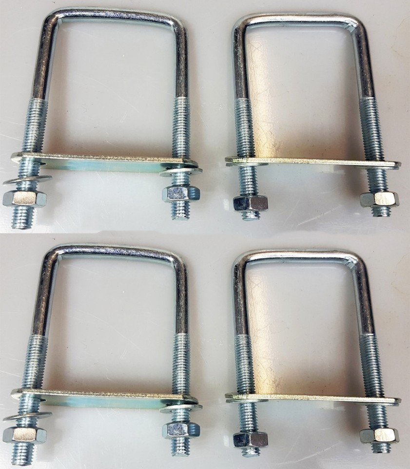 Four U bolts plate steps ladder van roof brackets hook  60x120x10 mm UBS... - $16.05