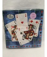 Ideal Home Range Game Time Blue Playing Card Party Napkins Sealed - $9.90