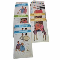 Lot Of 7 Vintage 70s Unisex Sewing Patterns - £25.74 GBP