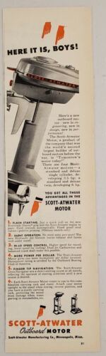 Primary image for 1946 Print Ad Scott-Atwater Outboard Motors Manufacturing Minneapolis,Minnesota