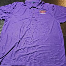 East Of Chicago Pizza Done Right Polo Shirt Uniform Purple Embroidered M... - €13,42 EUR
