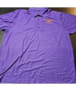 East Of Chicago Pizza Done Right Polo Shirt Uniform Purple Embroidered M... - €13,42 EUR