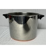 VINTAGE 8 QT Revere Ware 1801 Copper Clad Bottom Stock Pot USA Cookware ... - $31.90