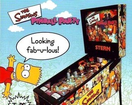 Simpsons Pinball Party FLYER Original NOS 2003 Game Artwork Hit TV Show Vintage  - £12.86 GBP