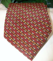 Missoni Barneys Silk Neck Tie Cravatte Vintage Geometric Rust Excellent Spain - £21.76 GBP