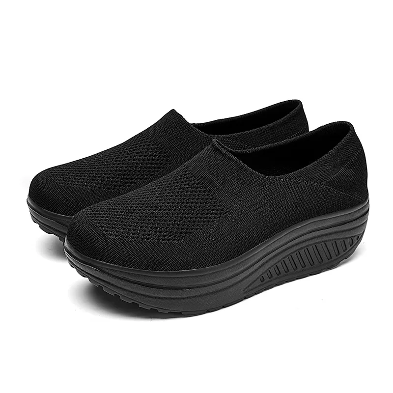 Sh women platform sneakers female flat tennis hollowed out round toe slip on shoes lady thumb200