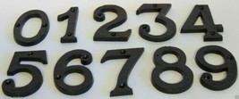 House Door Number 3&quot; Black Heavy Antique Wrought Cast Iron Metal Gate 0123456789 - £0.97 GBP+