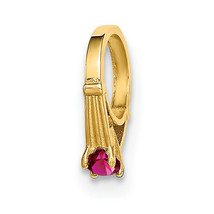 14K 3D Ring with Dark Pink CZ Charm YC1337 - $119.19