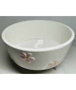 7” Sunday Morning Dog Bowls Ceramic White Bowl Pink Flowers New - $522.85 MXN