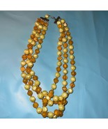 Vintage 1960s hand knotted beaded necklace - $20.39 CAD