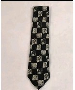 Vtg Neck Tie Looney Tunes Mania Winnie The Pooh Friends B &amp; W Checkered ... - $312.04 MXN