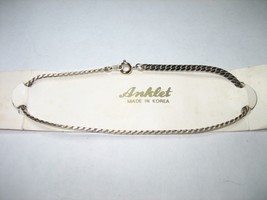Anklet Bracelet 9 Inches Gold Tone Chain - £4.51 GBP