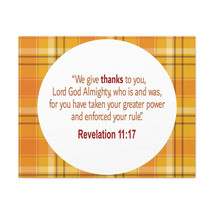  Lord God Almighty Revelation 11:17 Bible Verse Canvas Christian - £57.12 GBP+