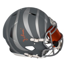 Ja&#39;Marr Chase Autographed Bengals Slate Authentic Helmet w/ Visor Beckett - £567.00 GBP