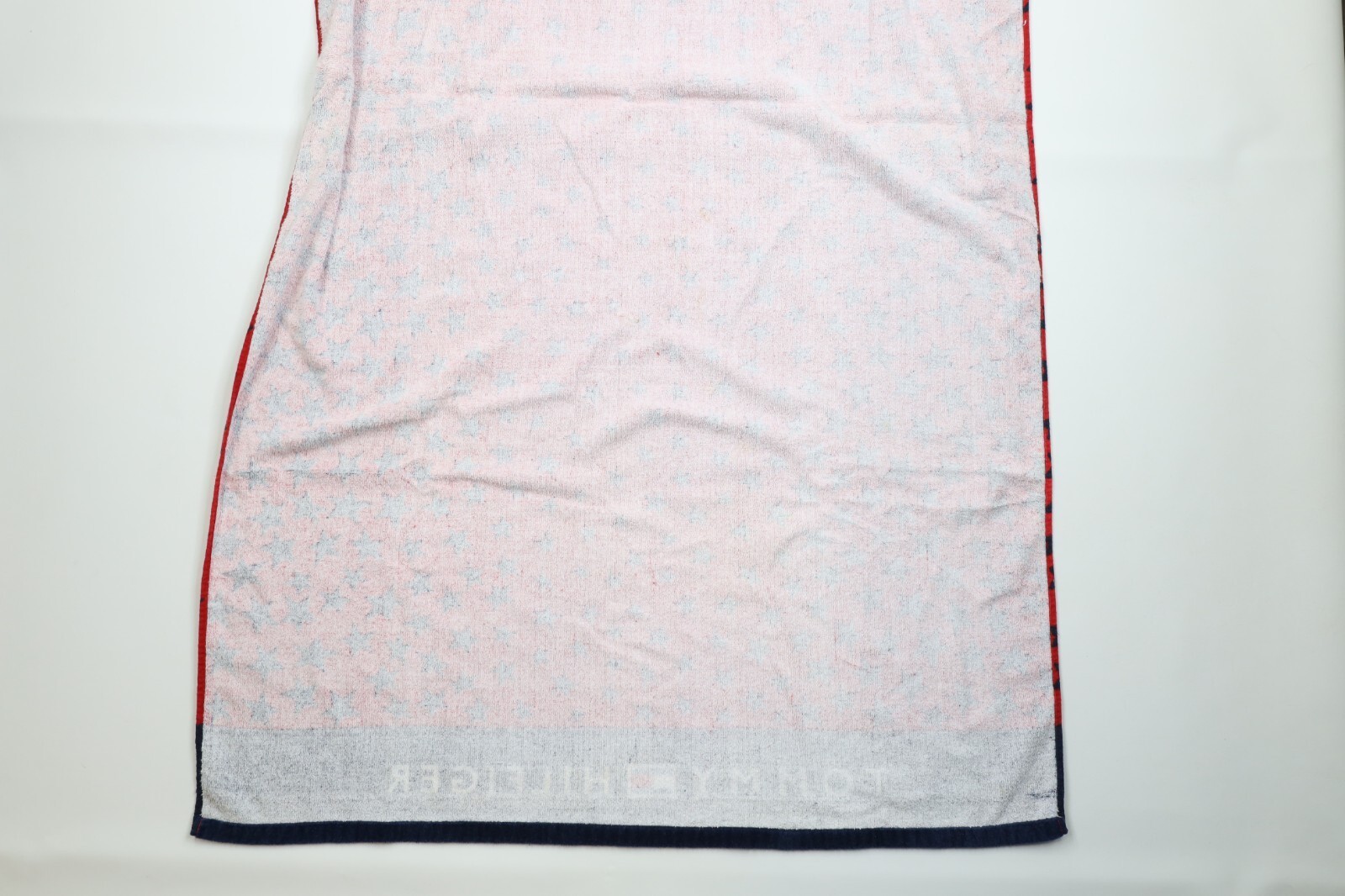 Vtg Y2K Tommy Hilfiger Spell Out Stars All Over Print Beach Bath Towel Cotton Item image 5