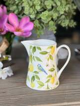 Bone China Jug - Lemons & Blue Tits - $34.95 Bone China Jug - Lemons & Blue Tits - $34.95