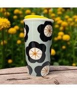 Starbucks Black Floral Green Spring 12oz Ceramic Traveler Tumbler Coffee... - $38.34 CAD