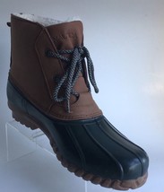 NEW NAUTICA Woman&#39;s Cedar Cold Weather Duck Boots, Tan/Forrest (Size 9 M) - £31.86 GBP