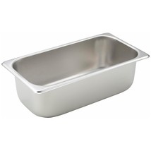 Winco 1/3 Size Pan, 4-Inch,Stainless Steel,Medium, 12.75&quot;D x 7&quot;W x 4&quot;H - £23.97 GBP