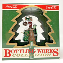 Coca Cola Christmas Ornament Bottling Works Collection Tops on Refreshment Elf - £8.85 GBP