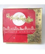 Vintage Boxed Cards By Kristen Santa Sleigh To All A Goodnight Burgoyne NOS - $24.72