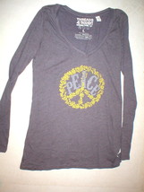 New Womens Threads 4 Thought Organic Cotton Long Sleeve Top Tee Peace Purple XS - £17.27 GBP