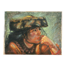 &quot;Andian Indian Woman&quot; By Anthony Sidoni Signed Oil on Canvas 9&quot;x12&quot; - £6,743.33 GBP