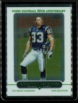 2005 Topps Chrome 50TH Anniv Rookie Football Card #179 Vincent Jackson Chargers - £6.70 GBP