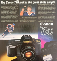 1986 Wayne Gretzky Canon T70 Camera Advertisement Vtg Oilers NHL Hockey ... - $39.99