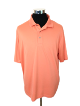 PGA Golf Shirt Men&#39;s Size X-Large Orange Polyester Knit Activewear Short... - £14.24 GBP