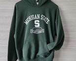 Gildan Vtg Michigan State Spartans Sweatshirt Men L Heavy Hoodie Green S... - $27.61
