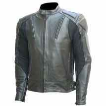 Leather Genuine Lambskin Men&#39;s Jacket Protective Armour Black Biker Jacket - £142.63 GBP