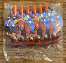 Spider-Man Party Supplies Happy Birthday Blowouts 6 ct - £1.99 GBP