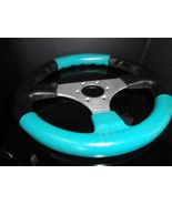 Dino Teal &amp; Black Marine Steering Wheel with Polished Spokes 13.5&quot; Diame... - $3,639.93 MXN