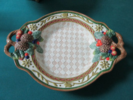 Fitz &amp; Floyd Christmas Holiday Footed Bowl Oval Bowl Tray Jolly Ole Pick 1 - £36.16 GBP