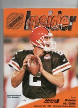 VINTAGE Dec 26 1999 Cleveland Browns vs Indianapolis Colts Program Edge 3 TD - £15.39 GBP