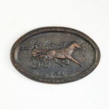 Danish Copper Horse Harness Racing Wall Plaque, Embossed, Vintage - £56.57 GBP