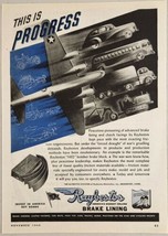 1944 Print Ad Raybestos Brake Linings WW2 Airplane,Cars,Bus Bridgeport,CT - £13.56 GBP