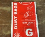 Dirt Devil Type G Vacuum Bags 3 Pack BW141-8 - £7.03 GBP