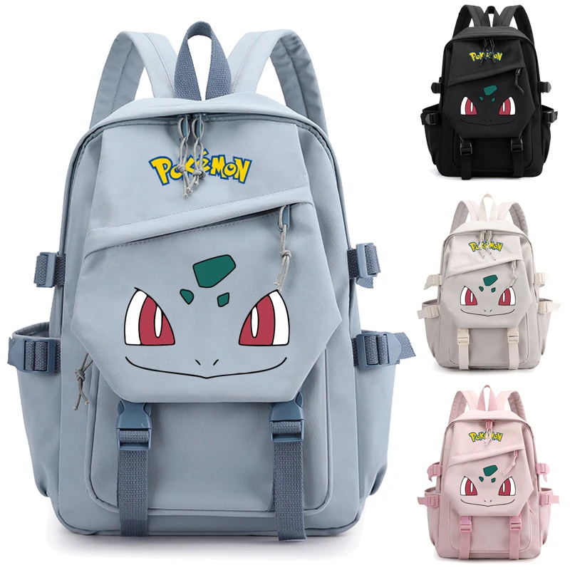 Anime Kawaii Plush Toy Pokemon Backpack Children Girl Boy Black Blue Schoolbag - £28.68 GBP