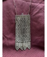 Antique Whiting &amp; Davis  1920s Enameled Black Mesh Purse Bag Flapper Fla... - $238.50 CAD