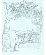 Jon Pinto Original SIGNED Disney Theme Park T Shirt Design Art ~ Animal ... - $98.99