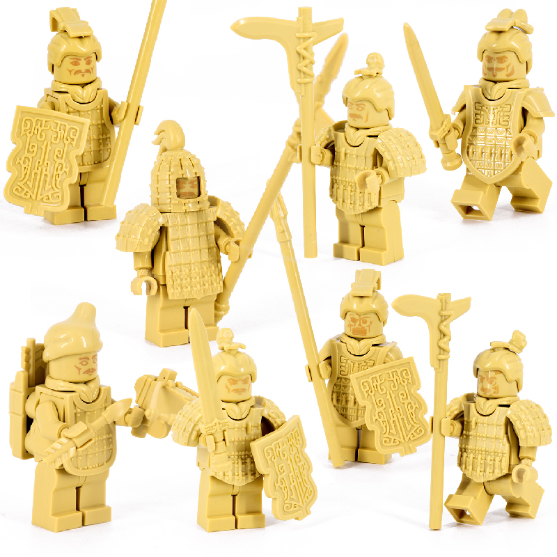 8 Custom Ancient China Qinshihuang Terracotta Warriors Soliders Minifigures Toys