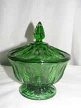 Vintage Fairfield Spearmint Green Glass Covered Candy Bowl by Anchor Hoc... - $737.63 MXN