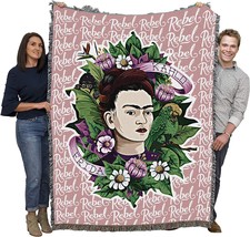 Pure Country Weavers Frida Kahlo - Rebel Blanket - Gift Tapestry Throw, 72X54 - £61.99 GBP
