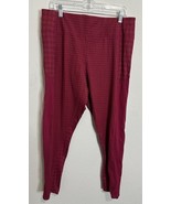 New York and Company Pink Houndstooth Stretch Waist Pants Size XXL - $33.82 CAD