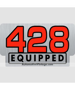 Ford 428 Equipped Engine Size Silver Foil Sticker - $6.76