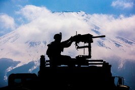 US Marines weapon training at Camp Fuji near Mount Fuji Japan Photo Print - $8.81+